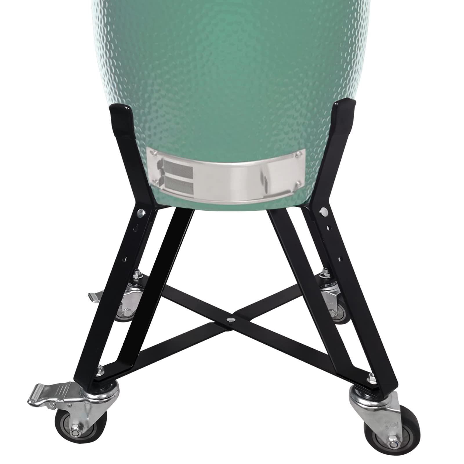 Quantfire powder-coated steel rolling stand provides durable outdoor support