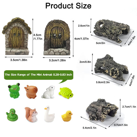 QuarenDen mini tree stump ornaments add natural charm to displays.
