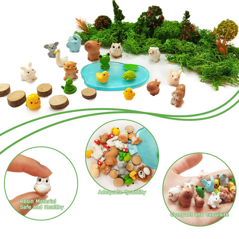 QuarenDen ducks and mushrooms miniatures brighten dioramas and cake toppers
