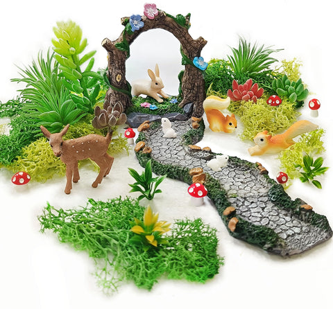 QuarenDen fairy arch decor adds rustic charm to your miniature garden.