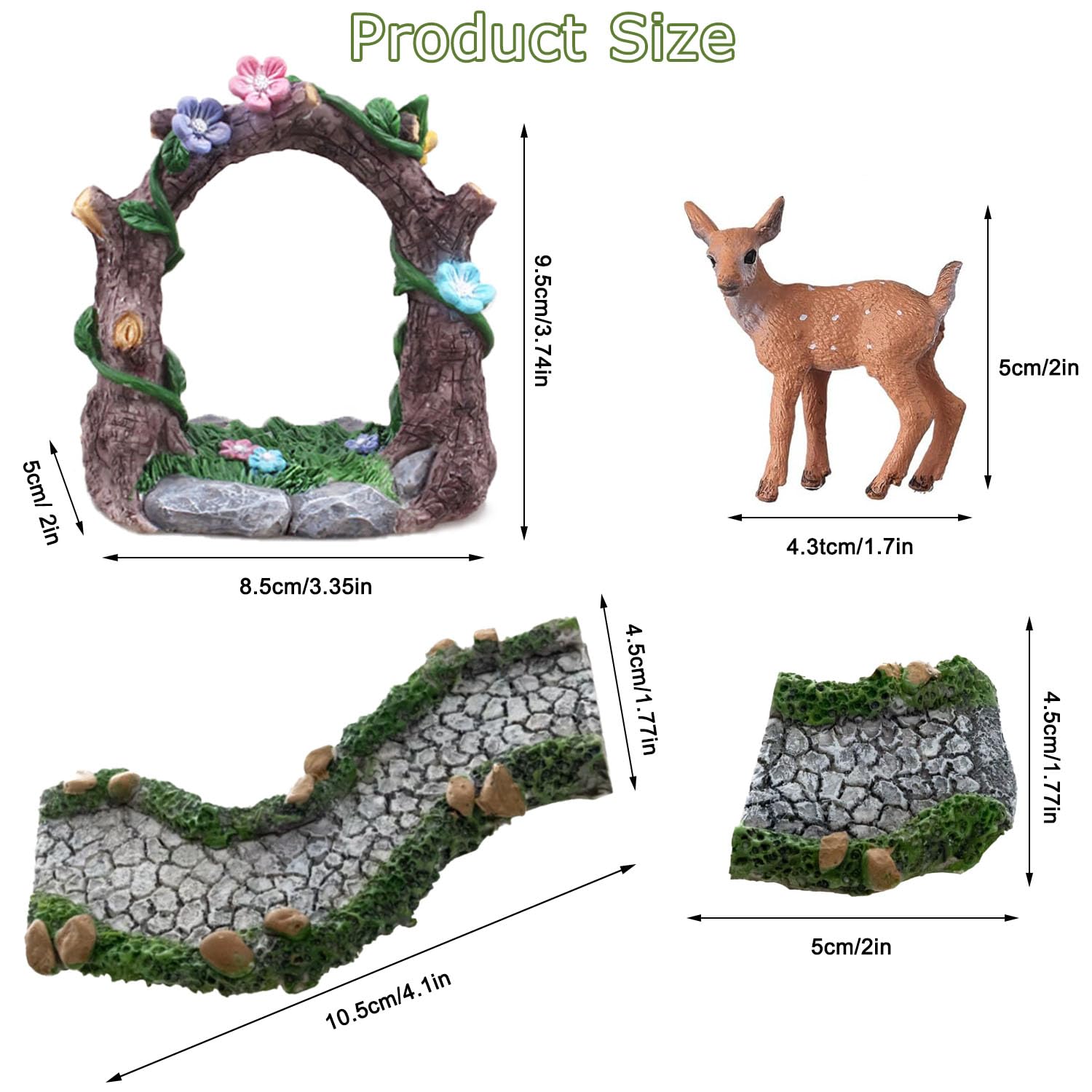 QuarenDen fairy pathway adds charming detail to indoor or outdoor fairy gardens.