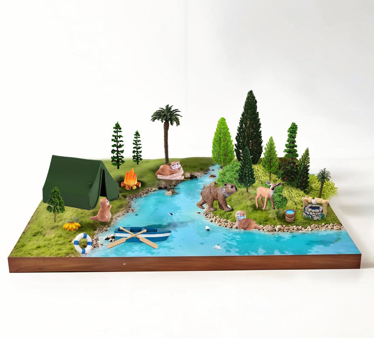 QuarenDen miniature bench and banana create cozy picnic scenes