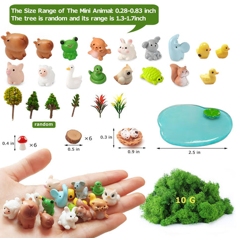 QuarenDen plastic trees and moss add realistic micro landscape scenery