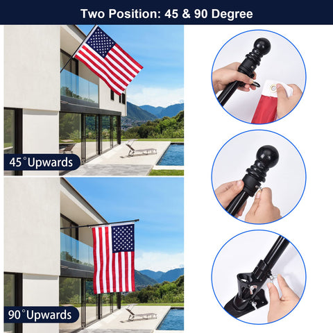 Quarut adjustable-length poles adapt from 2.6ft to 6ft for flexible setups.