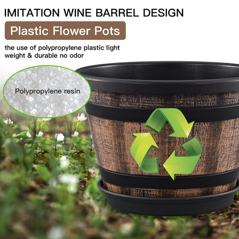 Quarut lightweight recyclable polyethylene keeps pots easy to handle year-round.