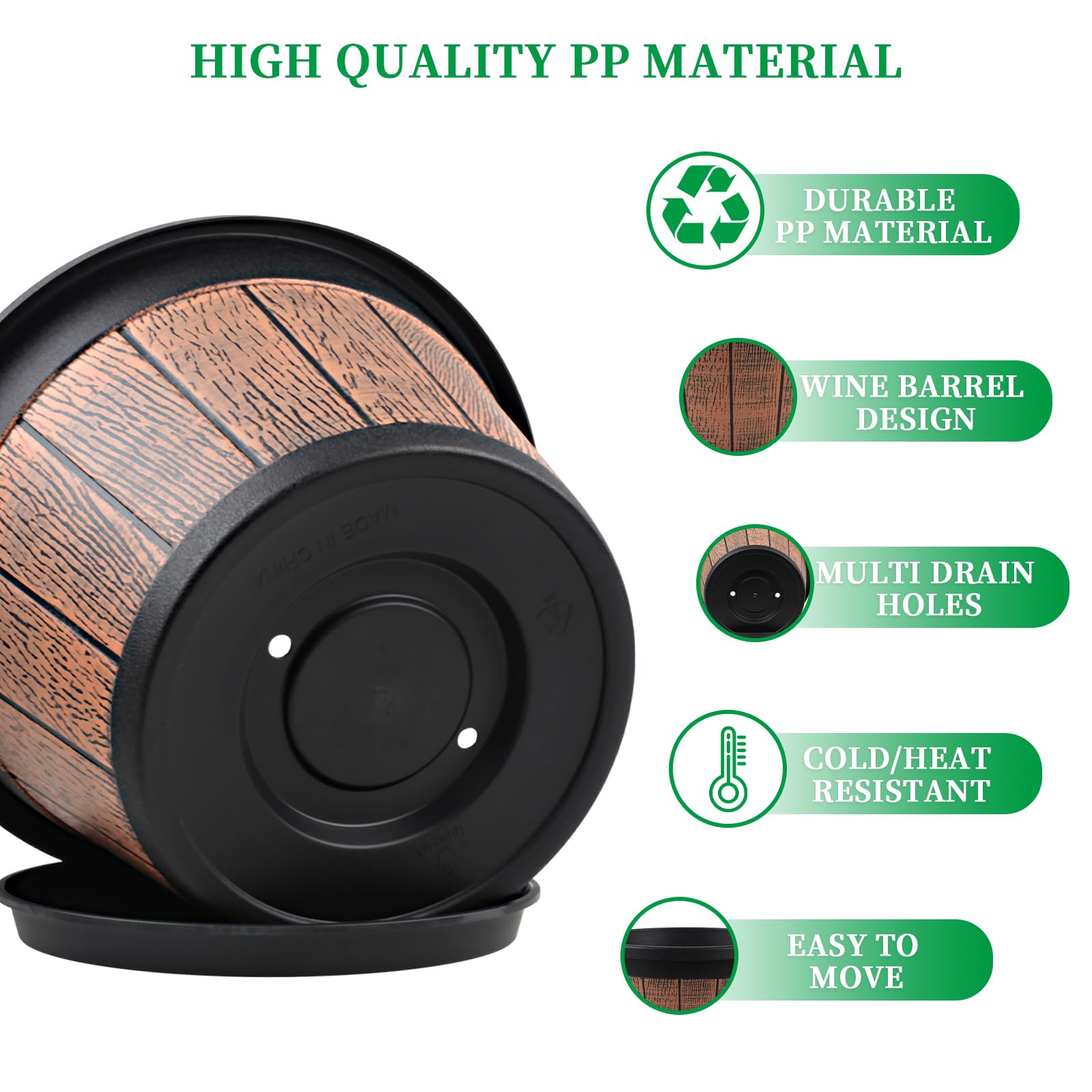 Quarut outdoor indoor decor planter enhances home aesthetics.