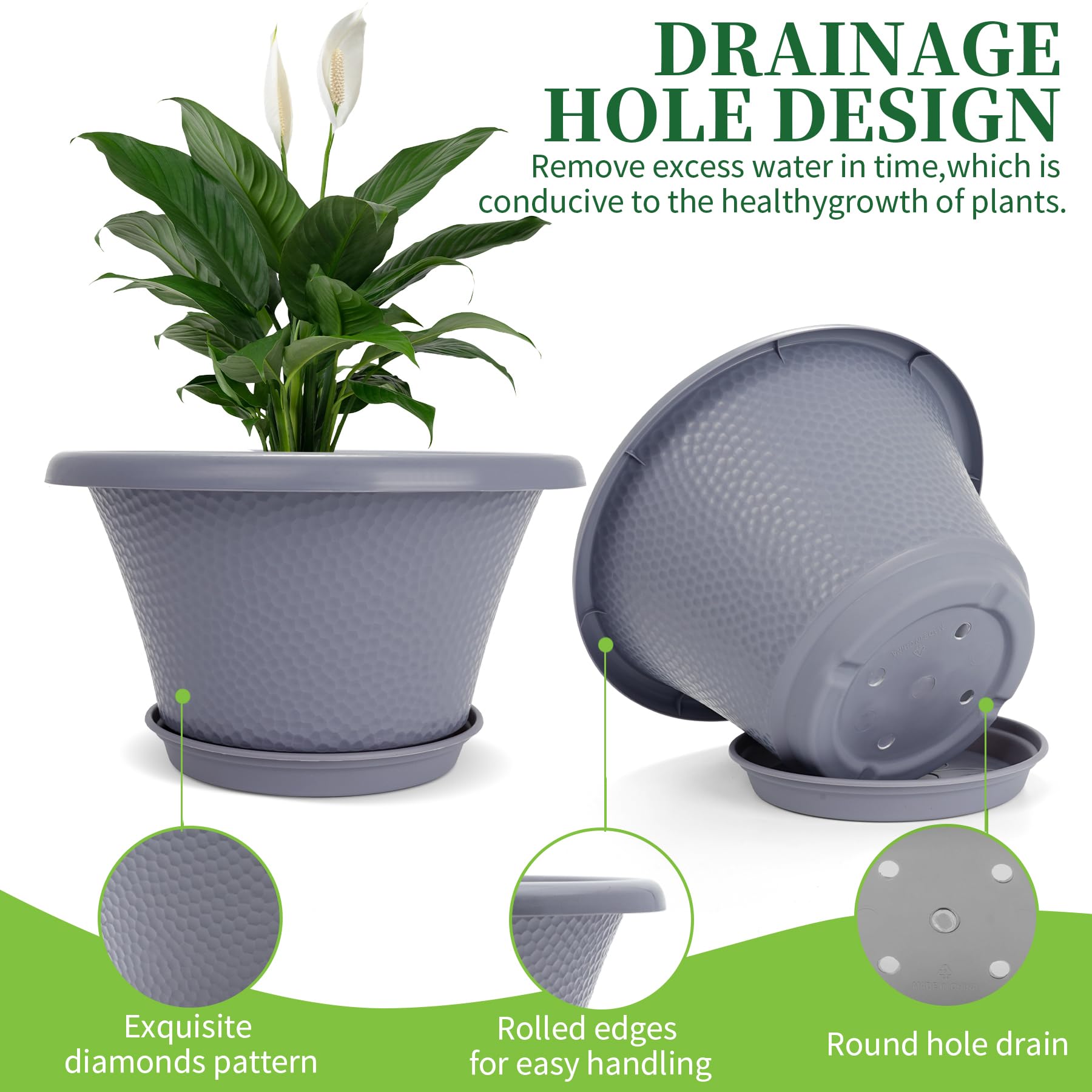 Quarut drain holes close up show venting and airflow.