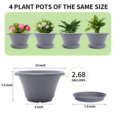 Quarut planters UV and weather resistant for outdoor use.