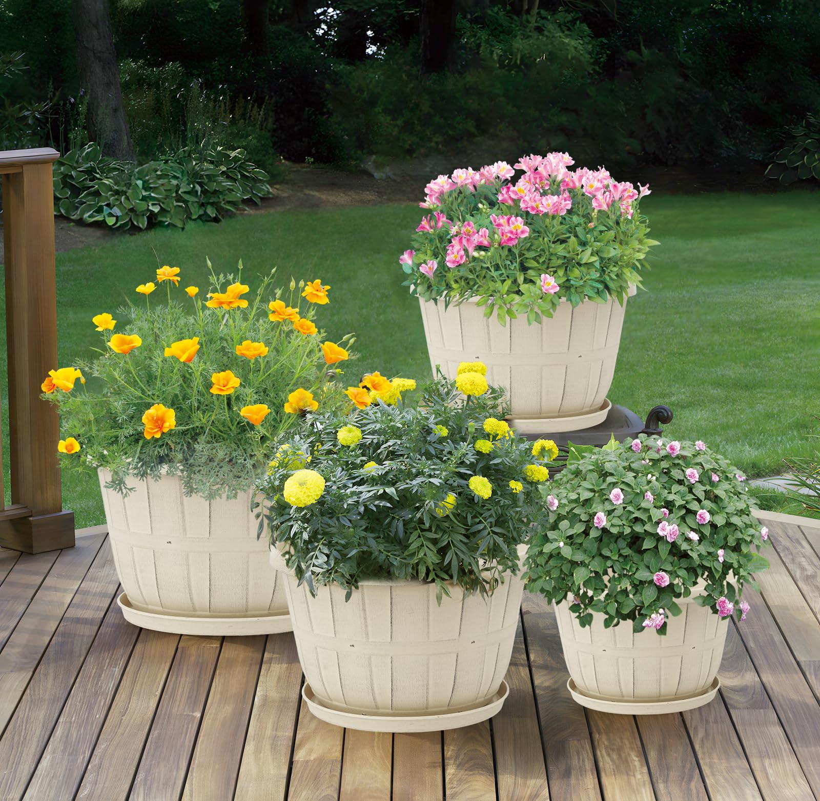 Quarut 10-inch planter ready for herbs, succulents, or small indoor plants.
