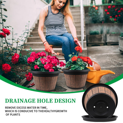 Quarut rolled rim design planter makes lifting easy for indoor use.
