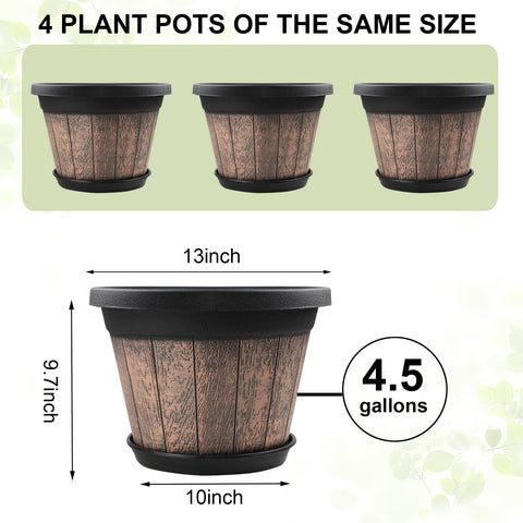 Quarut wine barrel planter bottom 10-inch diameter for stable placement.