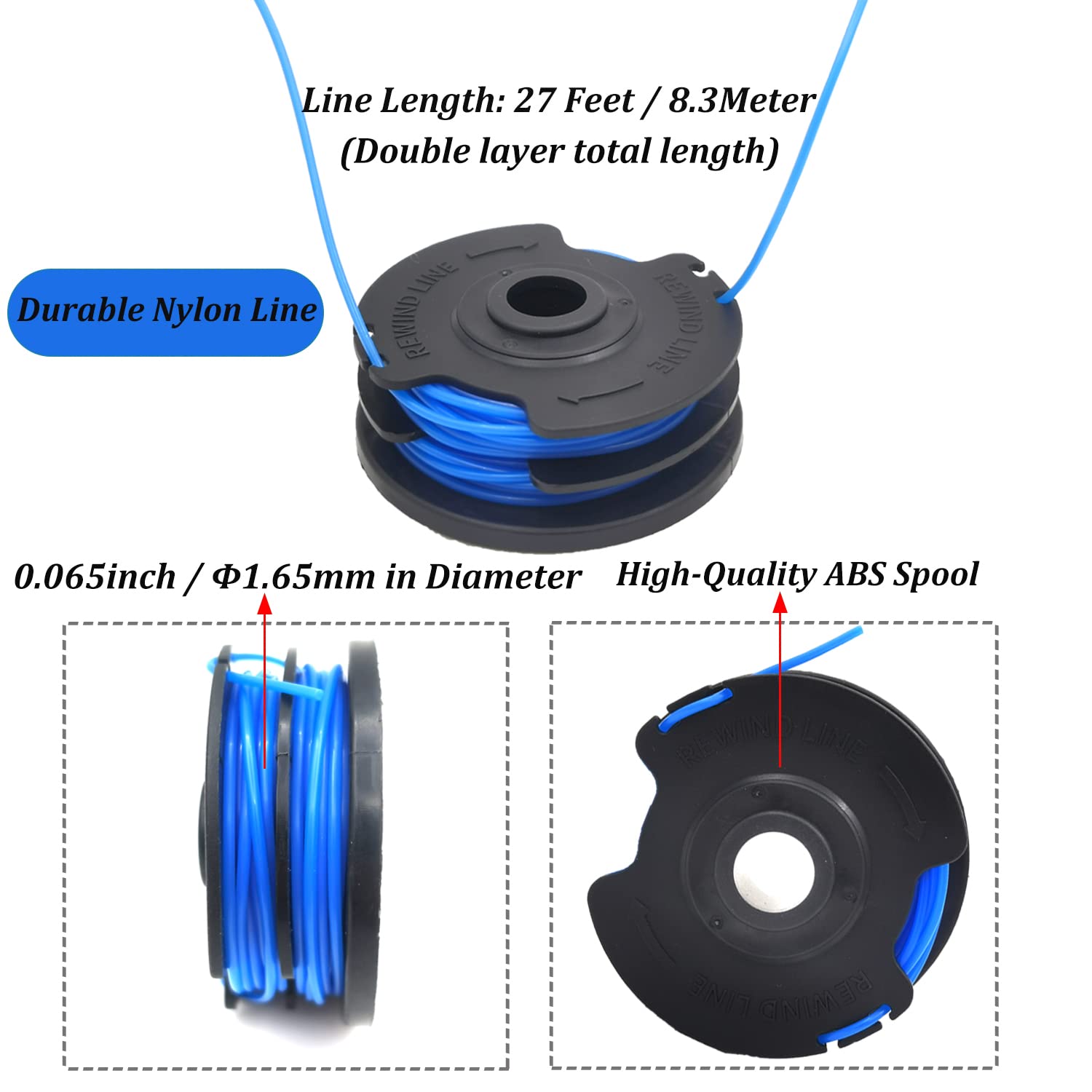 QUASION AC41RL3 spool compatibility for UT41112/UT41121 models for replacement.