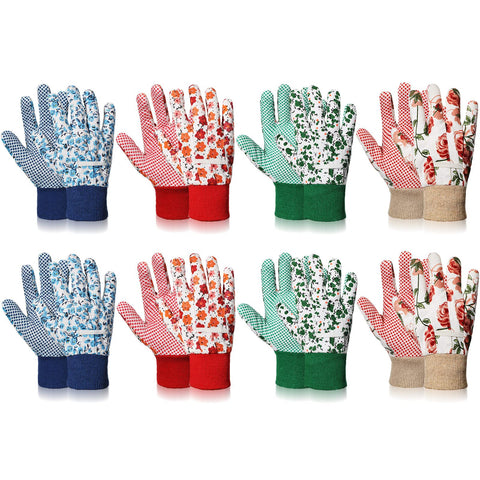 Queekay floral garden gloves for women, front view, comfortable fit for everyday gardening