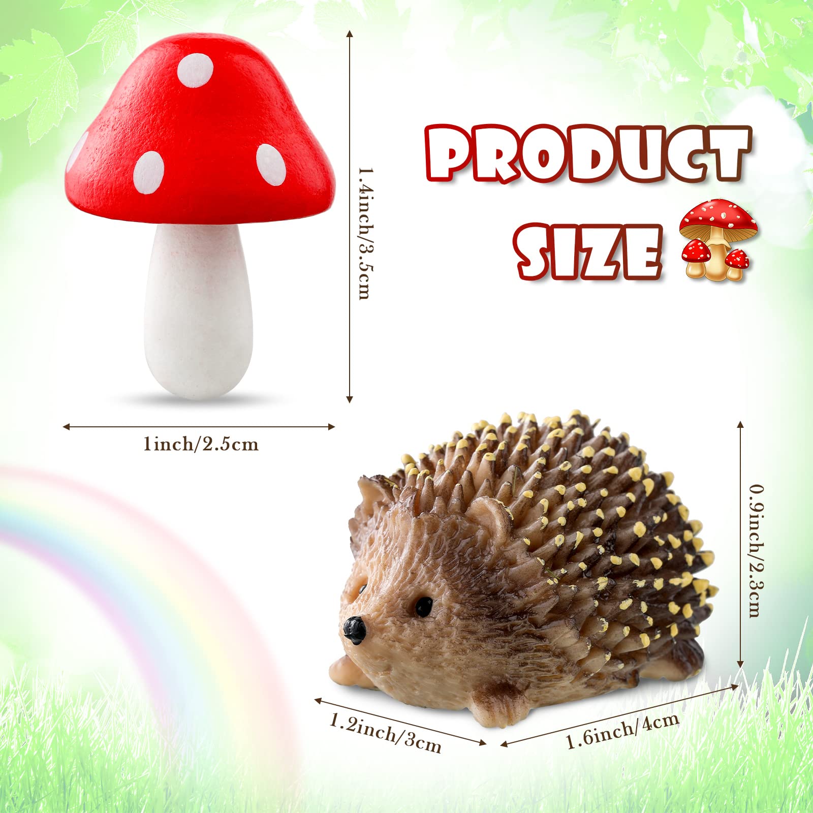 Close view of Queekay resin hedgehog cub with detailed features