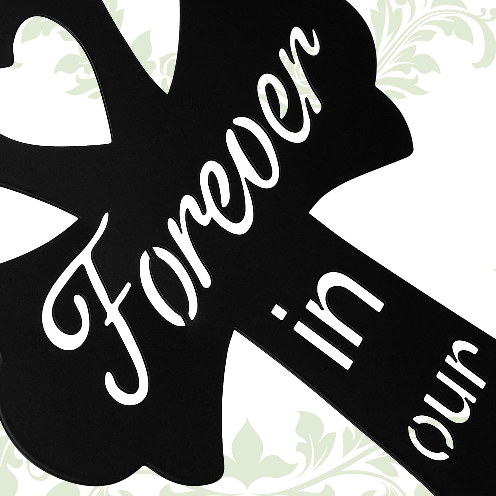 Queekay sympathy stake cross detail highlights the elegant, enduring design.
