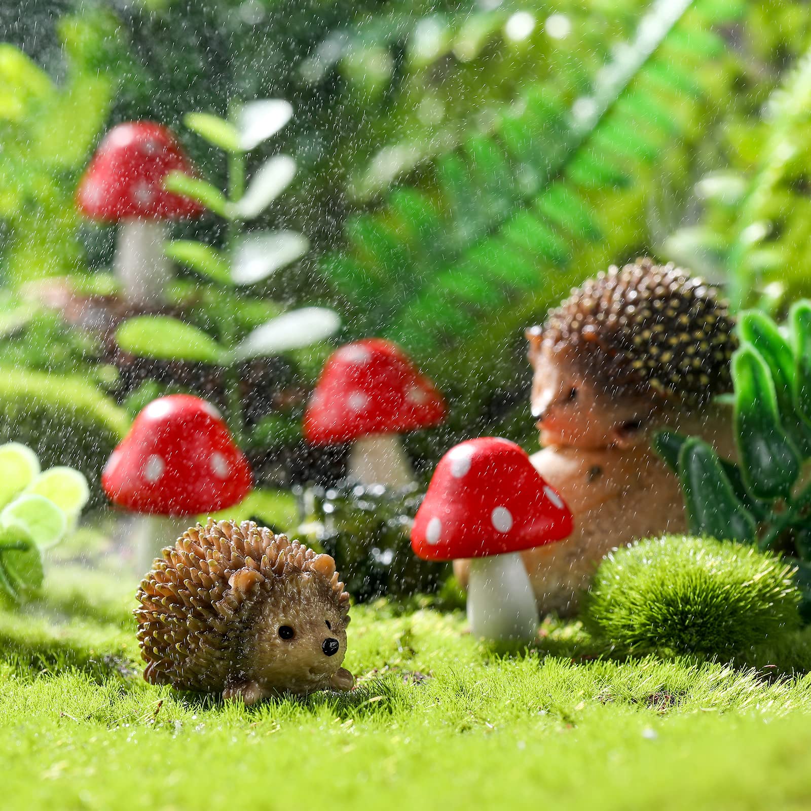 Queekay wood mushroom red 2 complements planters and landscapes