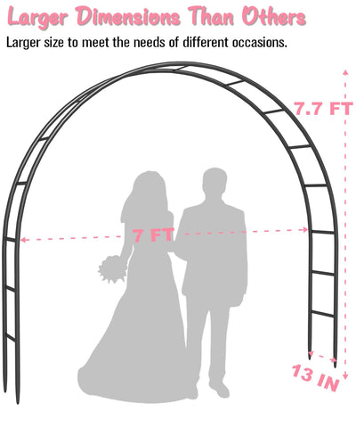 Queension arch stand base provides stability for indoor and outdoor setups.
