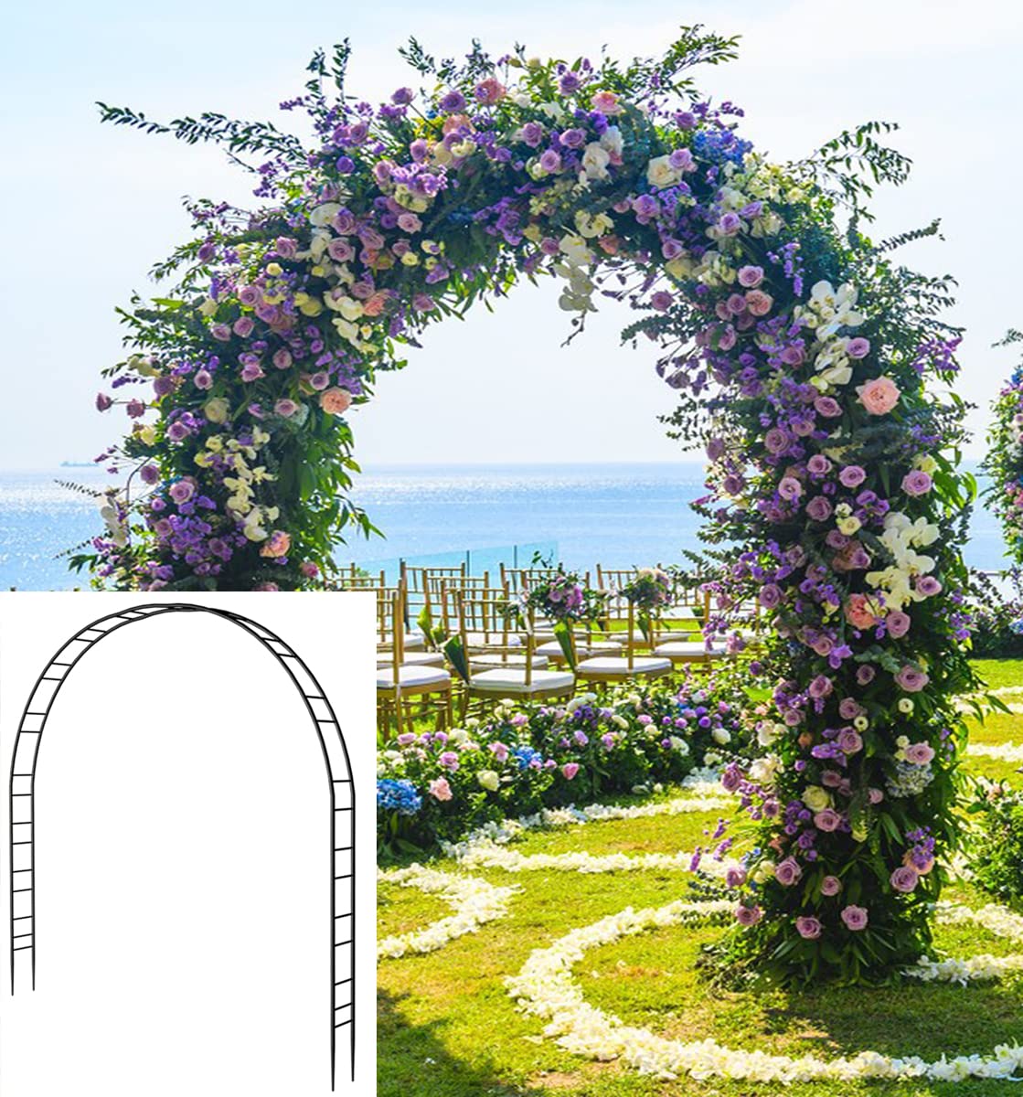 Queension extra-large arch assembly demonstrates quick, tool-free setup.