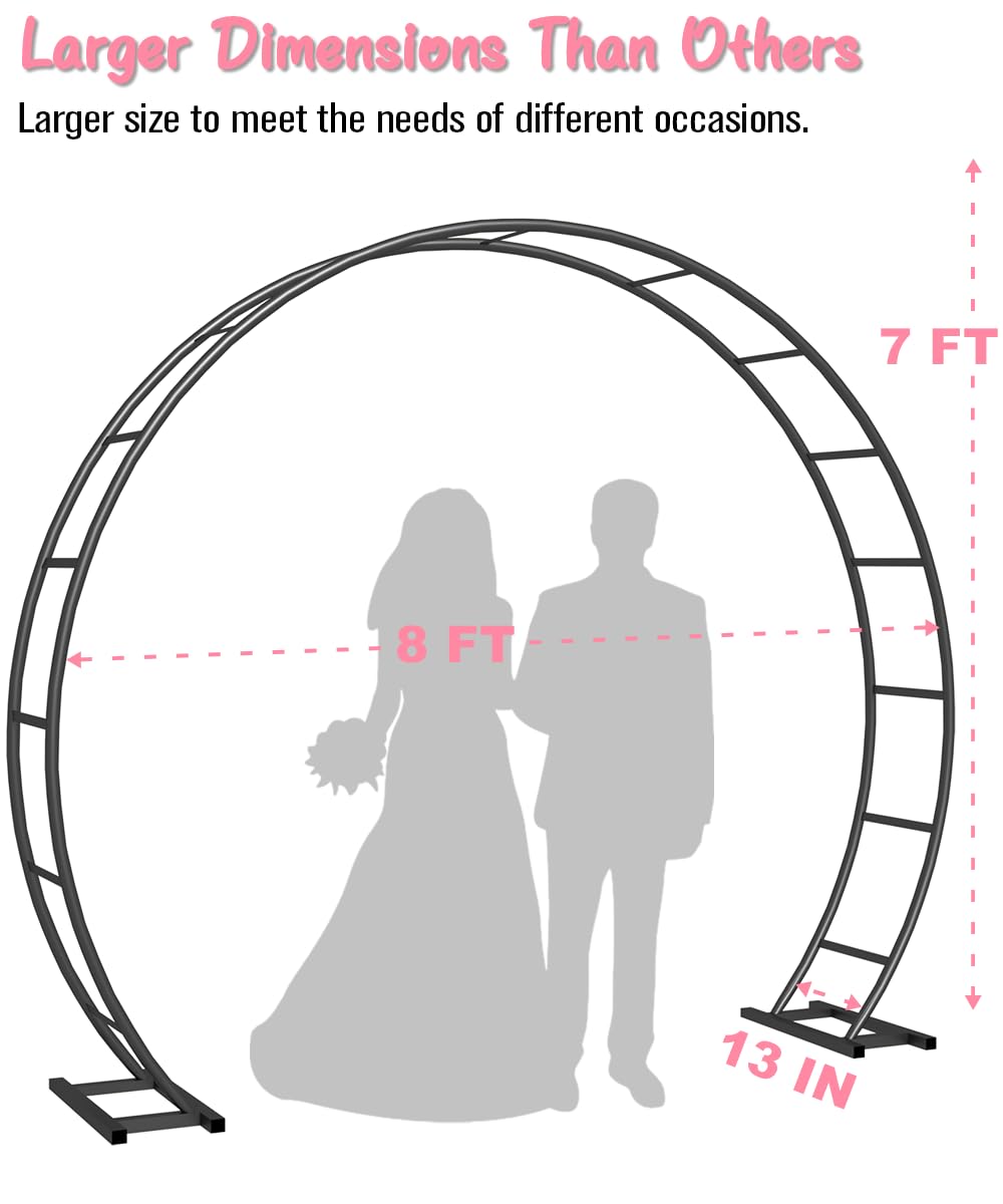 Queension metal arch backdrop stand full-arch structure ideal for dramatic ceremony photos.