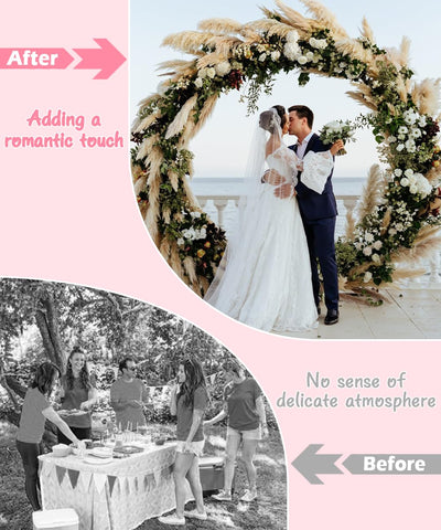 Queension metal arch backdrop stand perfect for weddings and garden ceremonies.