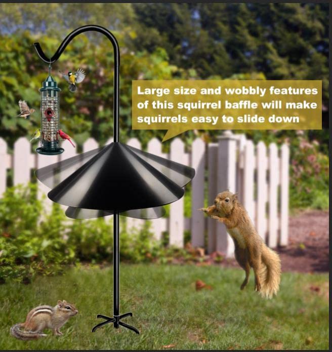 Queension Squirrel-Proof Baffle with slippery surface deters climbing animals from birdhouses