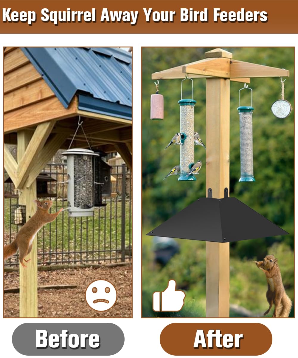 Queension weatherproof baffle on an outdoor post withstands rain and sun.