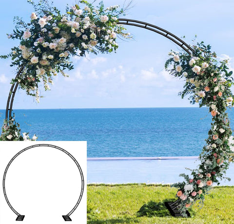 Queension wedding arch base assembly offers stable support for outdoor ceremonies