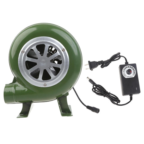 QUETHEDS 100-240V powered blower supports global outlets during cooking and workshop use.