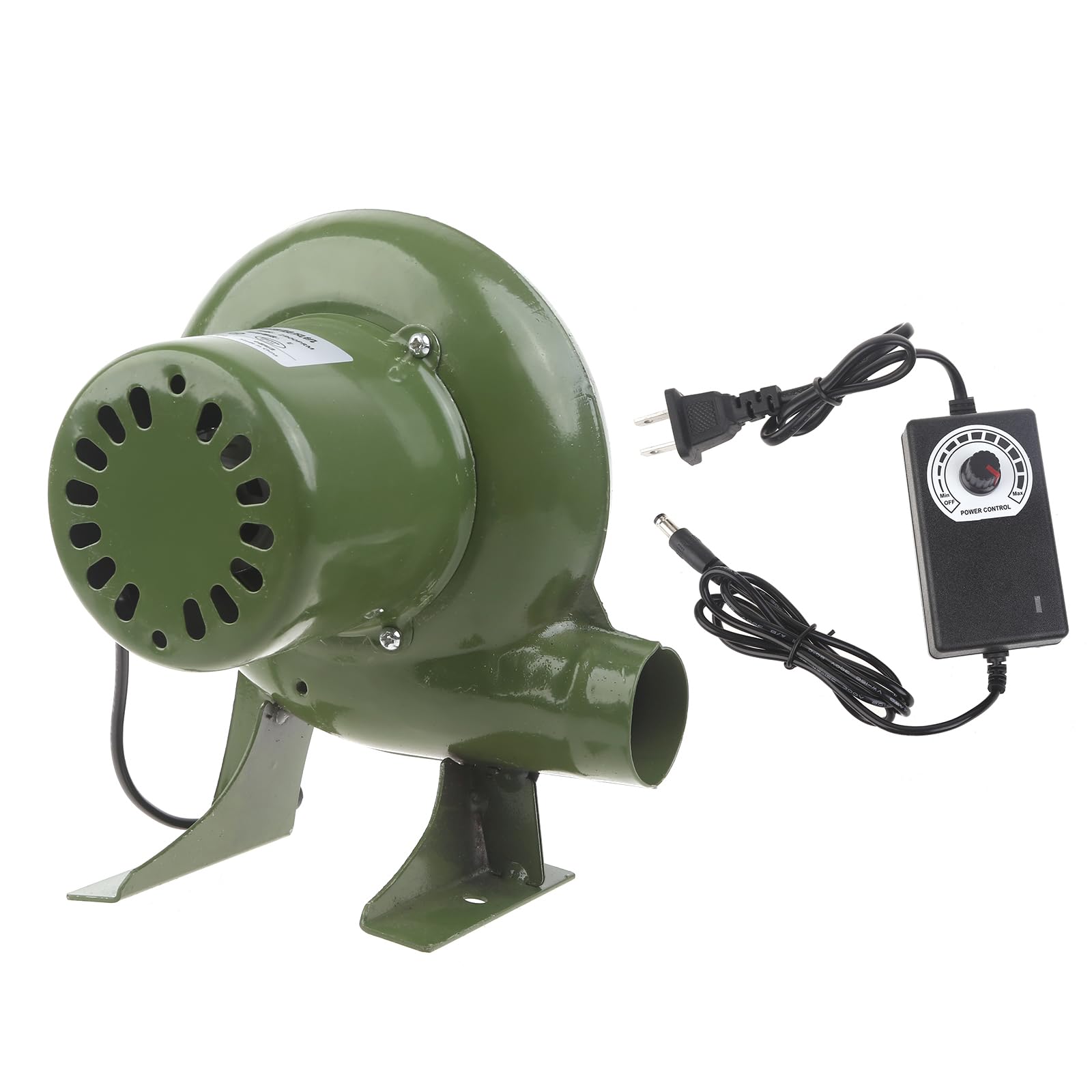 QUETHEDS blower with duct attachment directs air precisely to the flame.