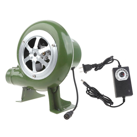 QUETHEDS mini forge blower showcases compact design for forging tasks.