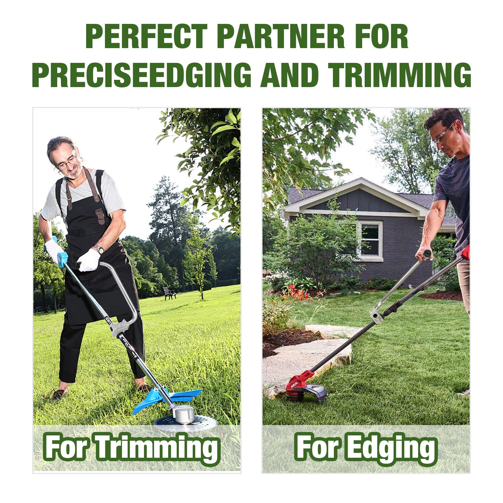 QUFA ergonomic weedeater handle extension durable aluminum construction resists rust and deformation.