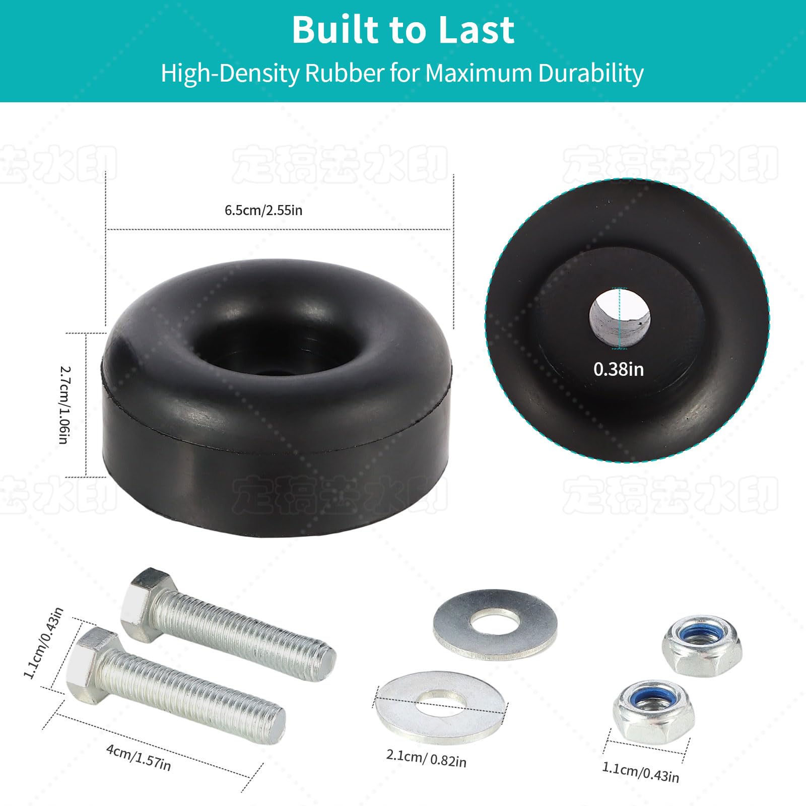 QUFA anti-vibration pads under a trailer improve overall stability.