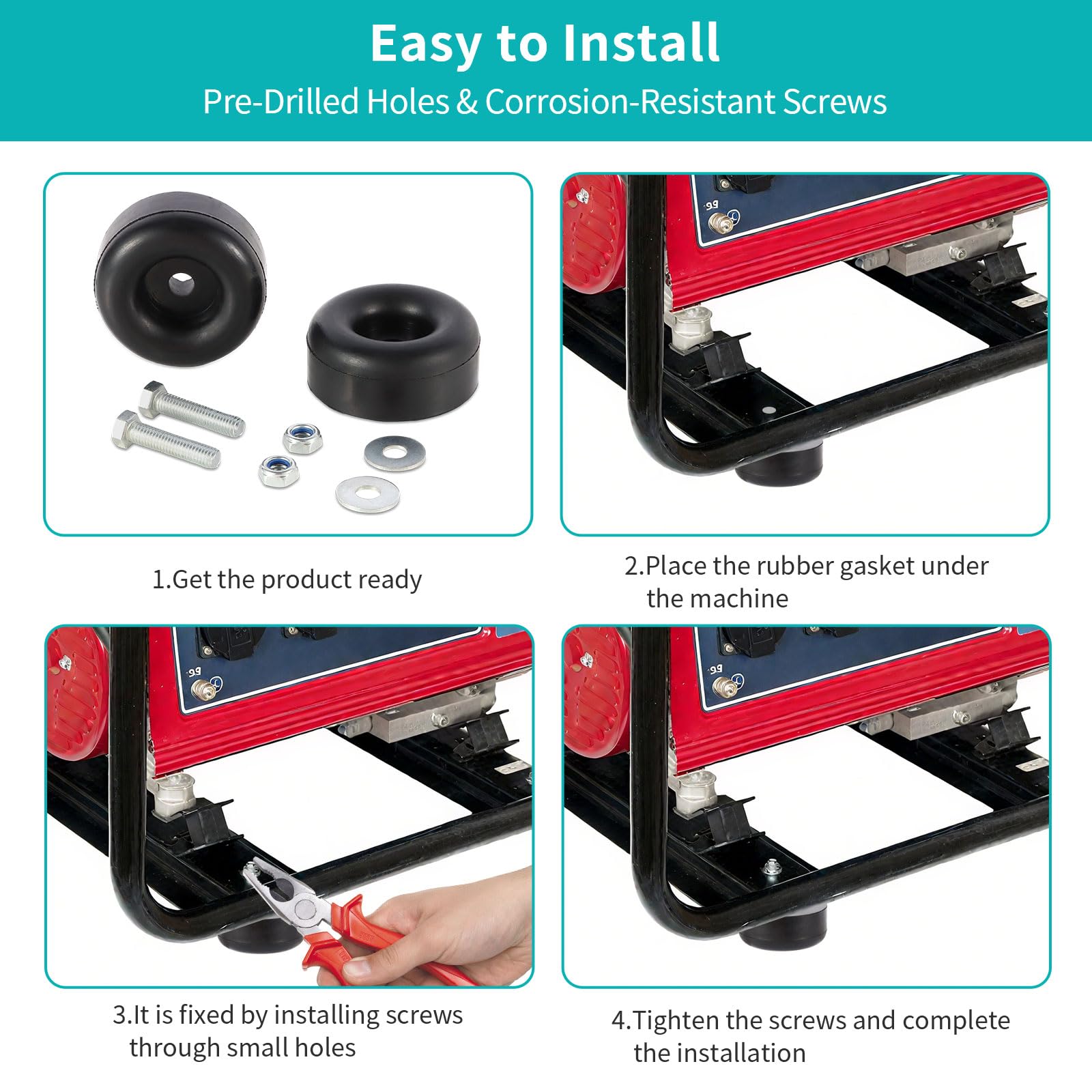 QUFA pad under a pressure washer protects surfaces and dampens vibrations.