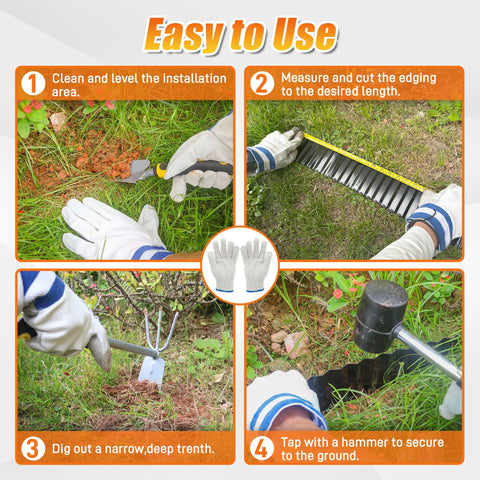 Quibbay garden border prevents weeds and erosion while defining beds.