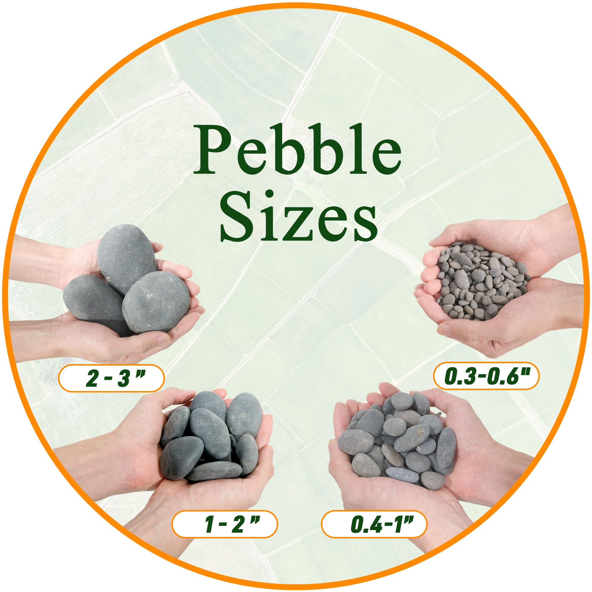 Quibbay decorative river rocks for fountains adding natural color and erosion control