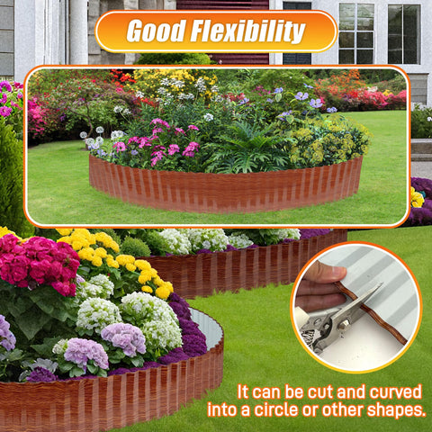 Quibbay edging hemmed-edge close-up shows safer handling during installation.