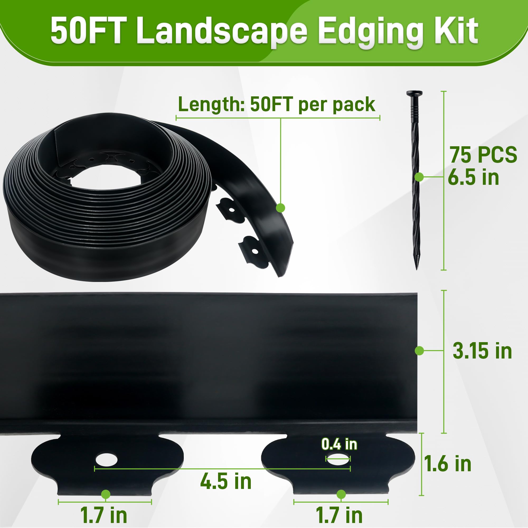 Quibbay flexible border bends with curves while keeping soil tidy.