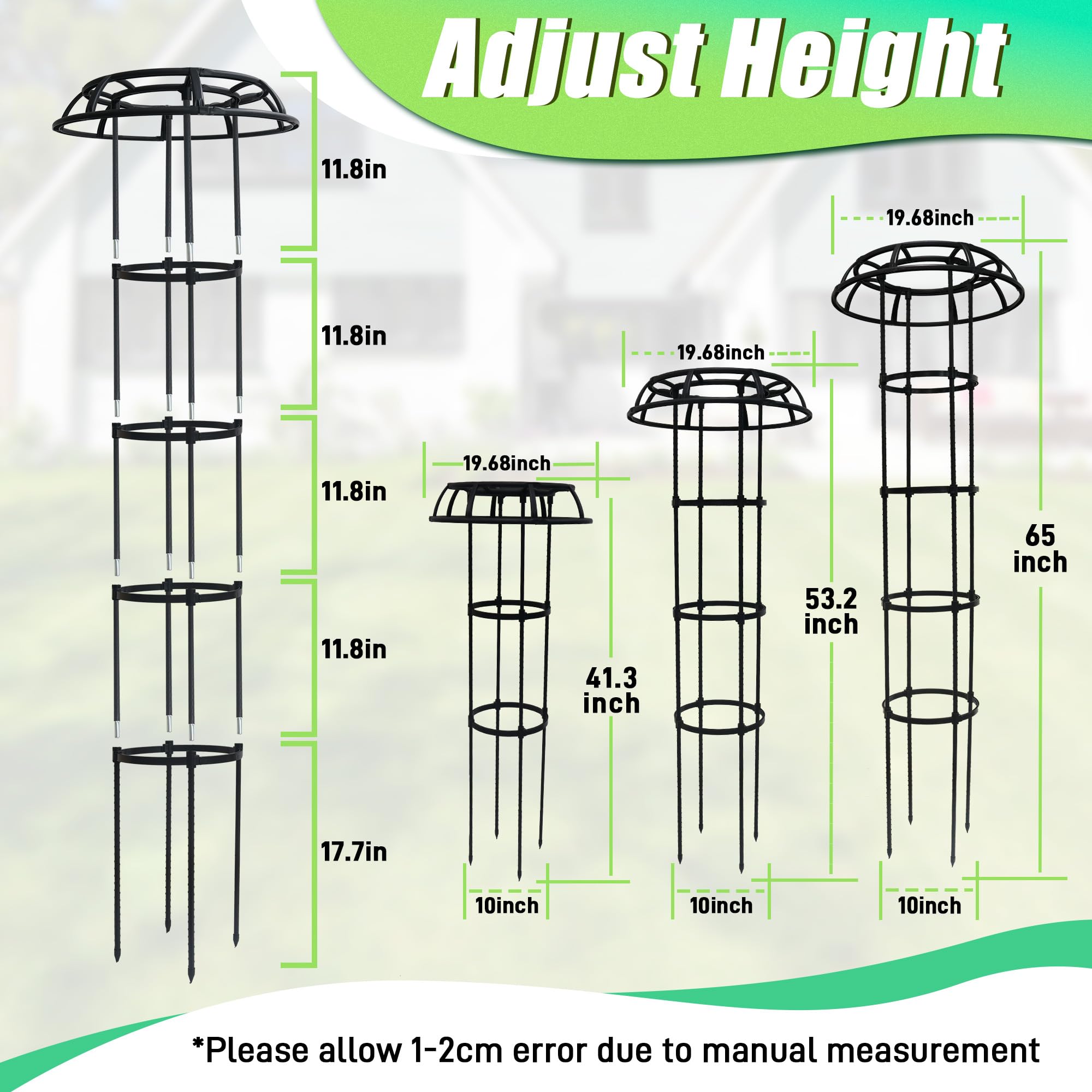 Quibbay metal trellis components ready for easy, tool-free assembly.
