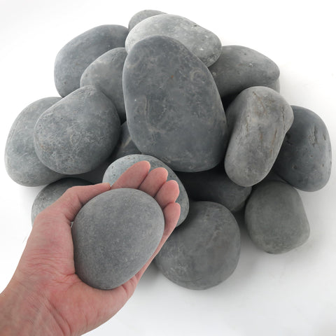 Quibbay Mexican beach pebbles 2-3 inch smooth stones for garden aesthetics and drainage