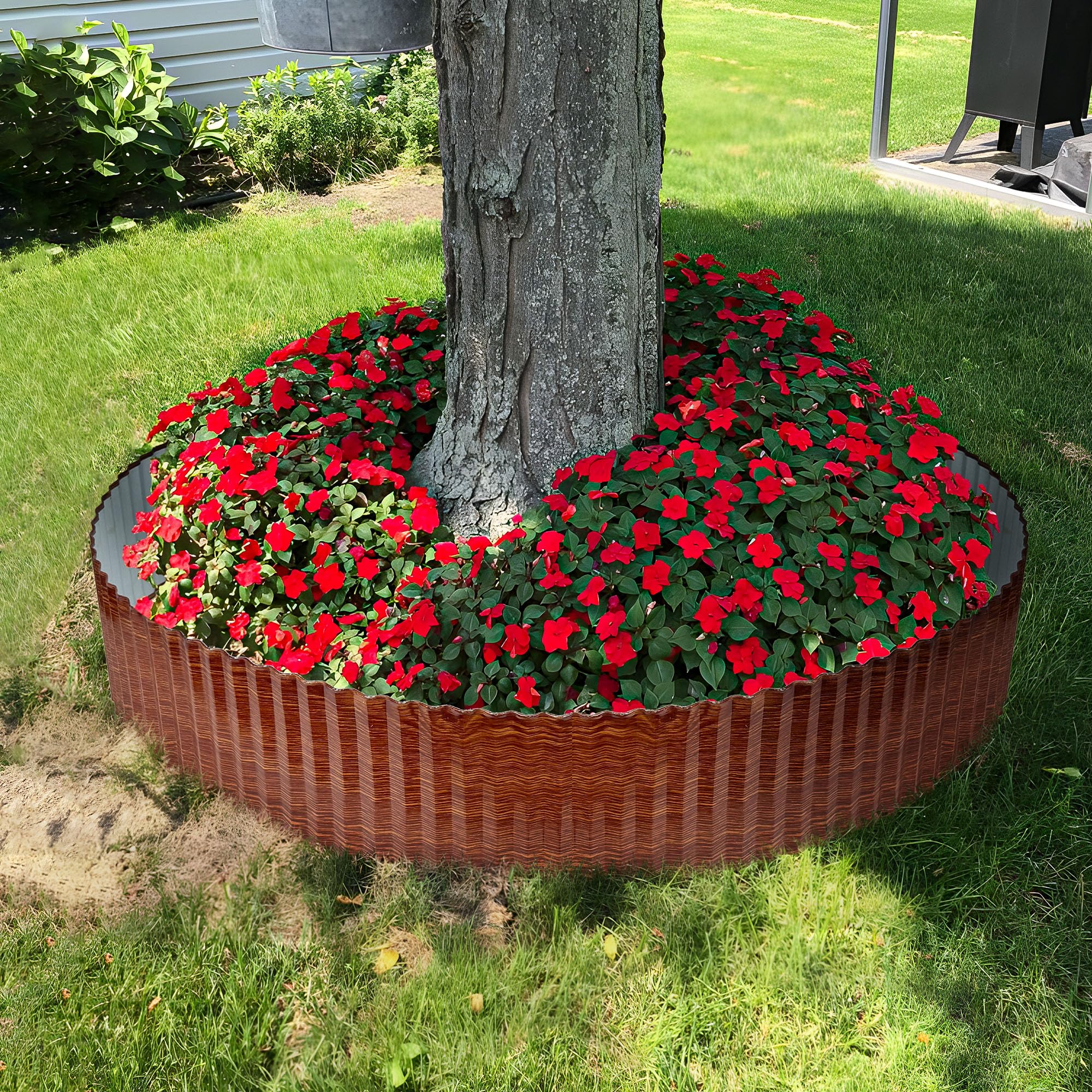 Quibbay no-dig edging installation demonstrates quick, easy border setup.