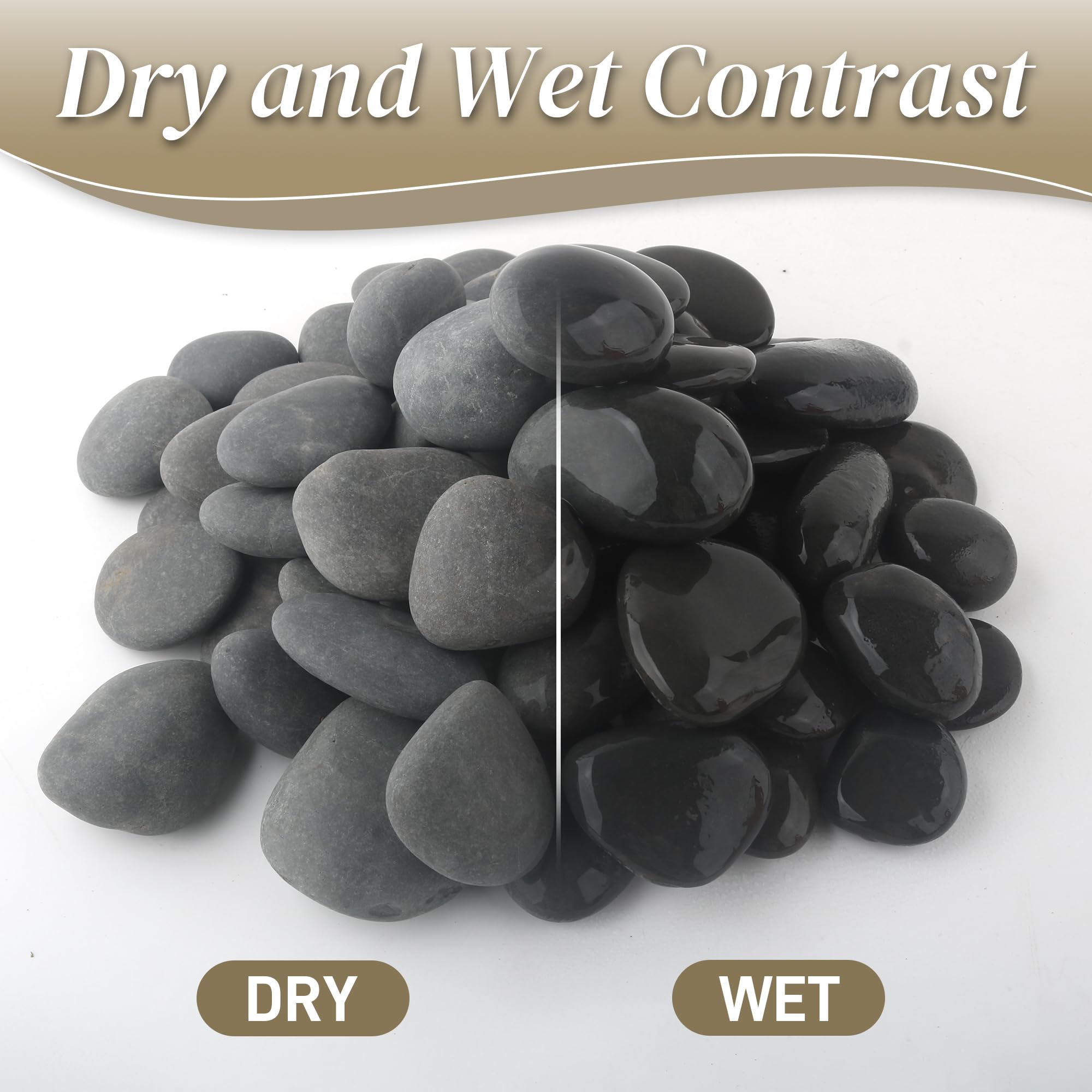 Quibbay stones around a fountain demonstrate durable landscaping and moisture retention.