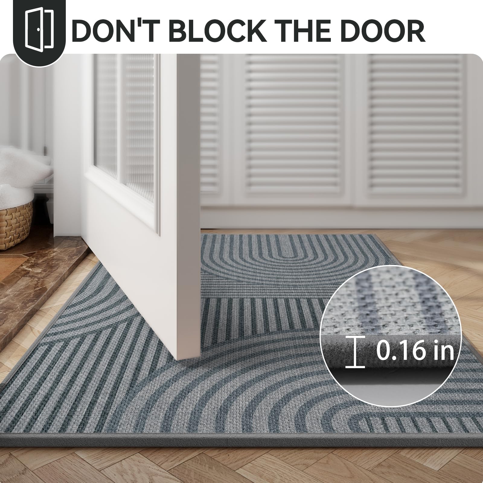 QiCaiJia low-profile mat lies flat against the floor.