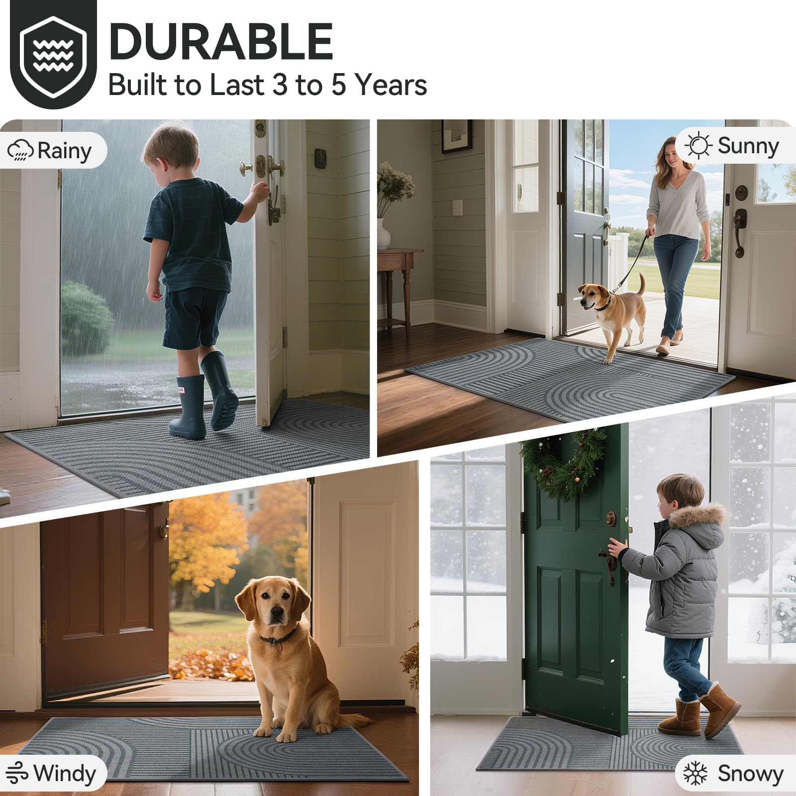 QiCaiJia durable entrance mat suits high-traffic areas.