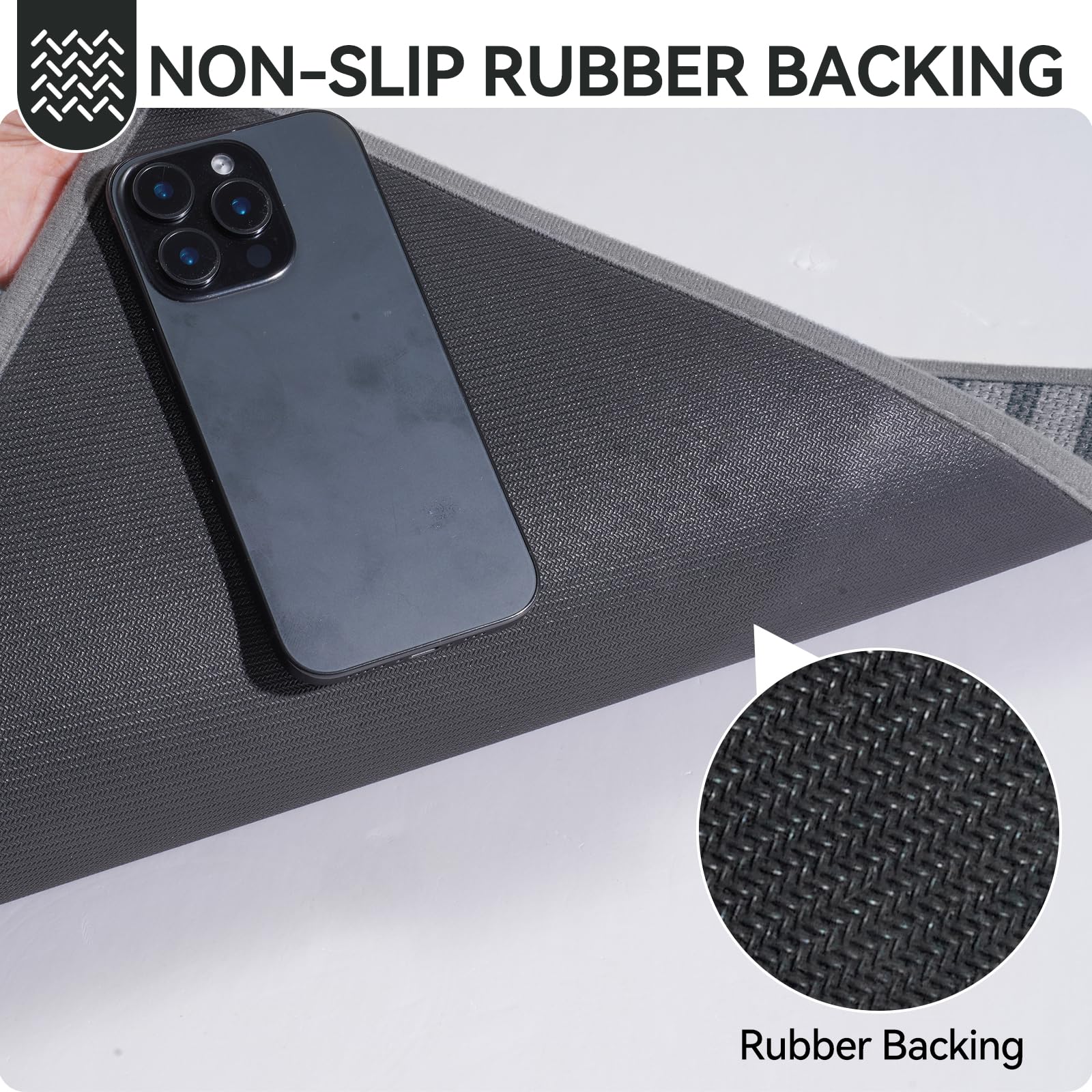 QiCaiJia front-door mat in rain-ready design resists wear.