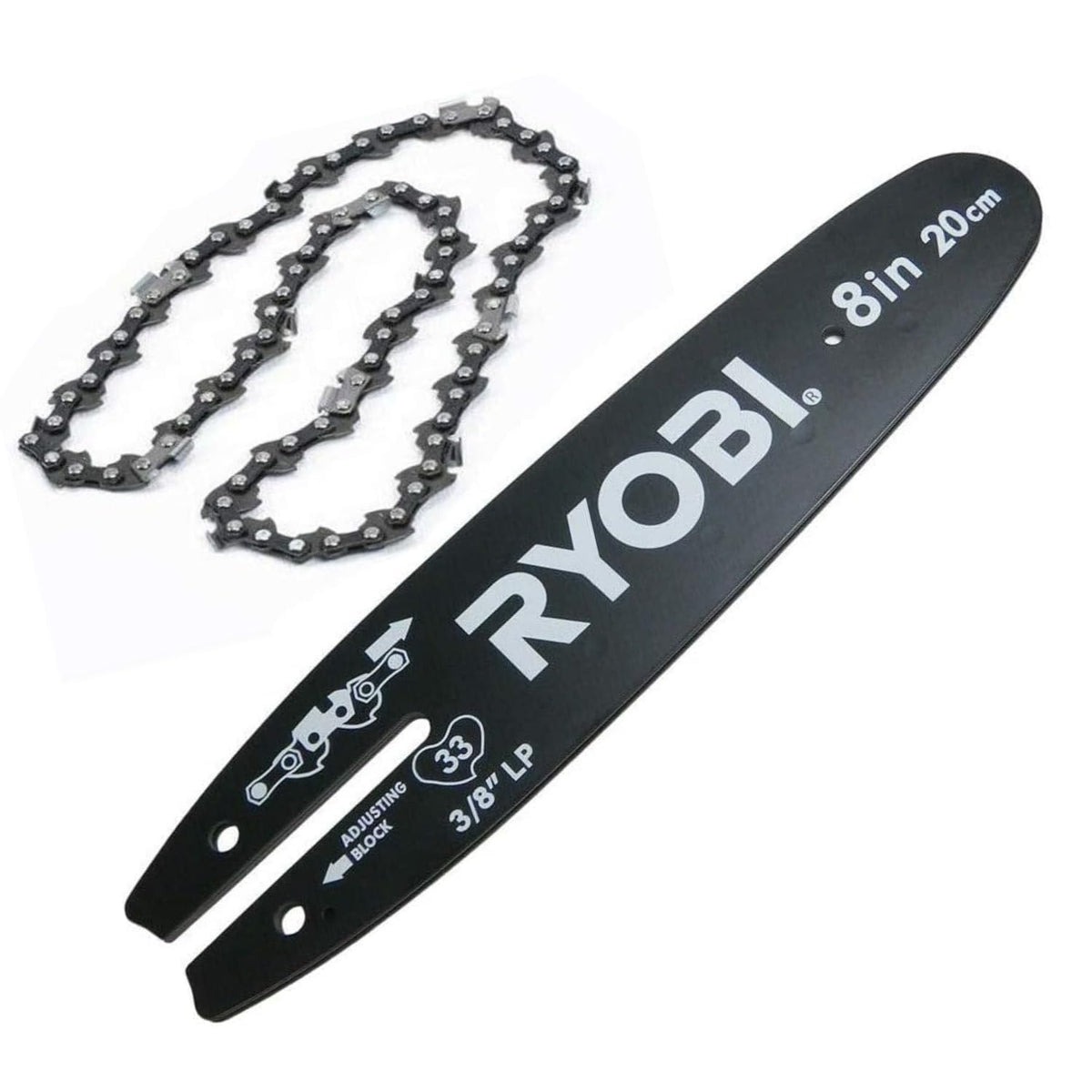 QUICKIEPARTS bar and chain for Ryobi P4360 pole saw delivers smooth cutting performance.