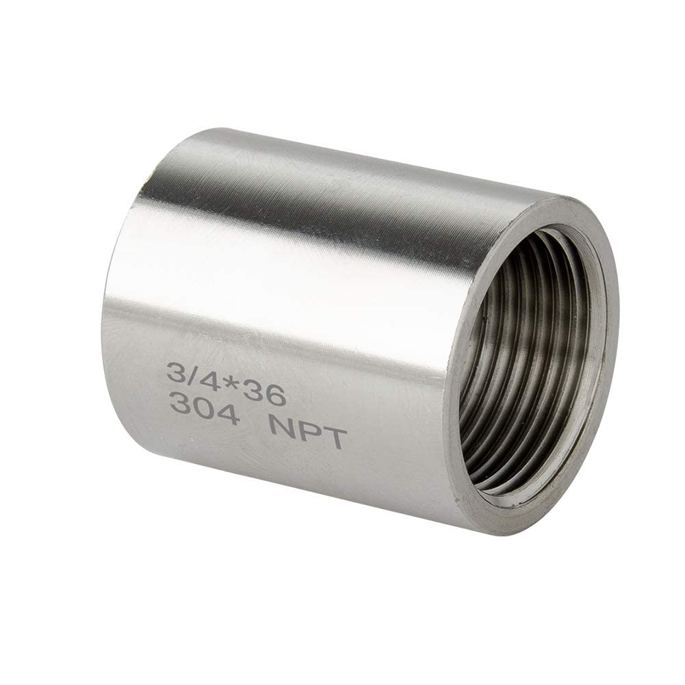 Quickun 304 stainless steel pipe coupling 3/4-inch connector for durable piping connections.