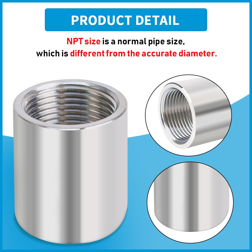 Quickun 304 stainless steel pipe coupling in plumbing installation demonstrates secure joints.