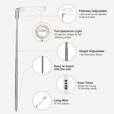 Qicodu auto-timer grow light 2-pack keeps plants thriving during vacations