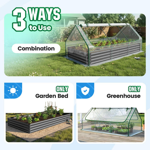 Quictent 3-in-1 kit image emphasizes versatile gardening solution.