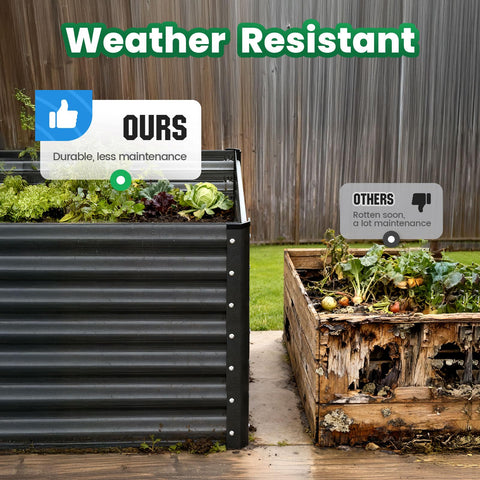 Quictent offers 5-year parts service for raised beds.